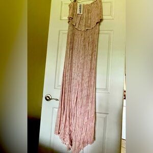 NWT Cookies Pink Strapless Jumpsuit size Large